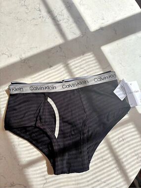 Calvin Klein Boys Cotton Stretch Briefs XL Black & Gray boys 16/18